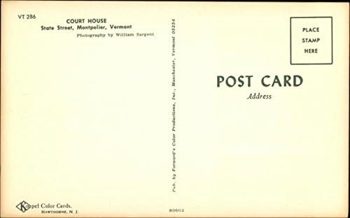 Court House Montpelier, Vermont VT Original Vintage Postcard