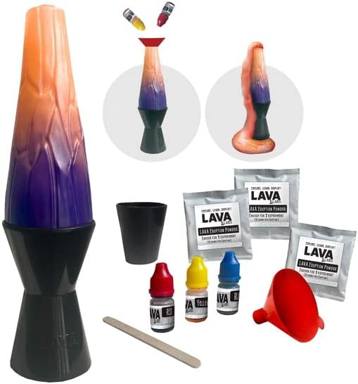 Schylling LAVA Labs – Kit de ciencia de ruptura de color – Experiencias STEM prácticas – Explora el color en una base de lámpara LAVA – A partir de