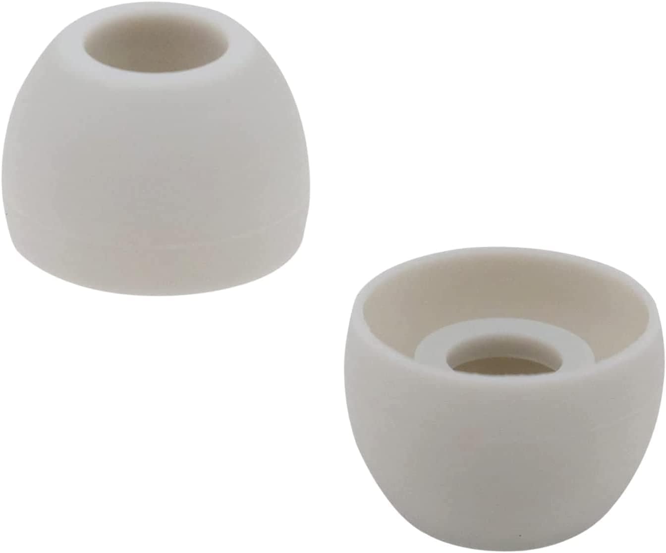 12 pares de almohadillas de silicona de repuesto para auriculares compatibles con auriculares de 0.150 in a 0.217 in, SML blanconegroplateadorojo