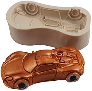 Xidmold Molde de silicona para pastel de carreras de autos deportivos, 3 piezas, molde de silicona para dulces, decoración de tartas, molde para