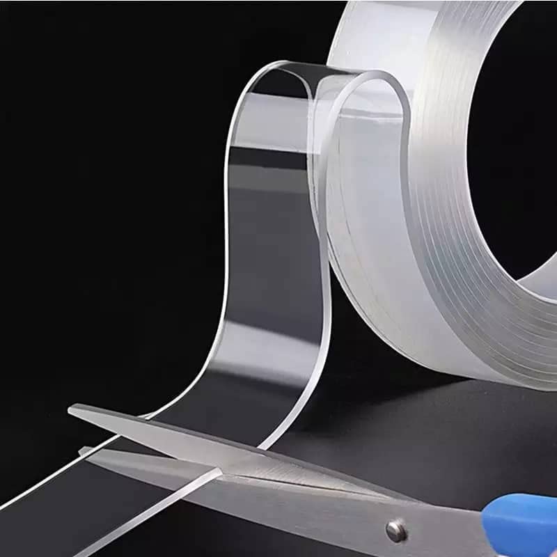 nebxazw Cinta adhesiva de doble cara, resistente, multiusos, extraíble, cinta adhesiva de pared, reutilizable, resistente, adhesivo transparente