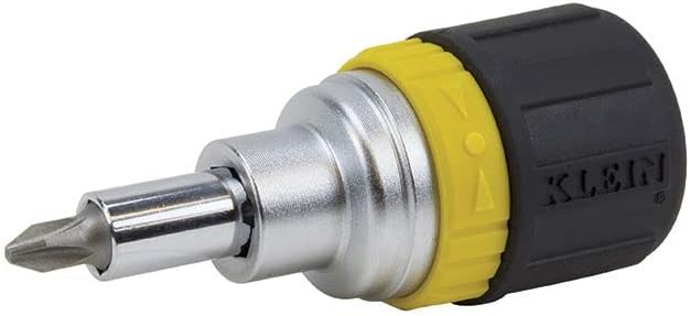 Klein Tool 32593 Desarmador corto de trinquete 6 en 1