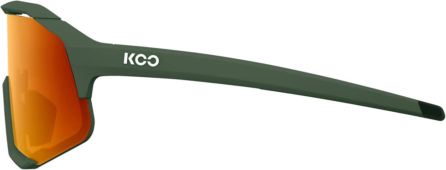 KOO Demos – Gafas de sol I Performance para carretera, ciclistas de MTB y deportes de ciclocross – Verde Mate Naranja, Verde Mate Naranja