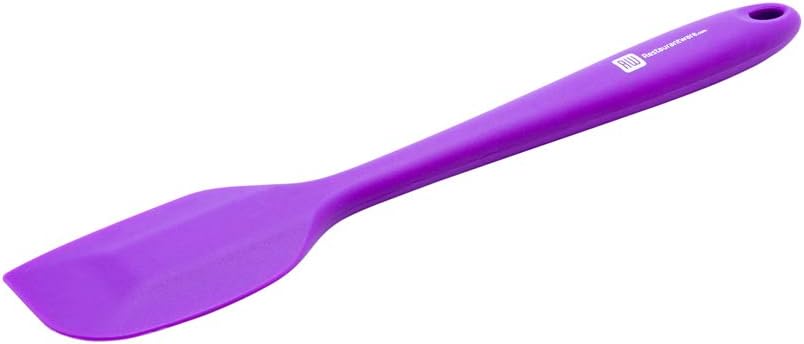 Restaurantware Espátula de silicona de 10.6 x 2.2 pulgadas, 1 espátula plana y flexible, apta para lavavajillas, soporta calor de hasta 570 F,