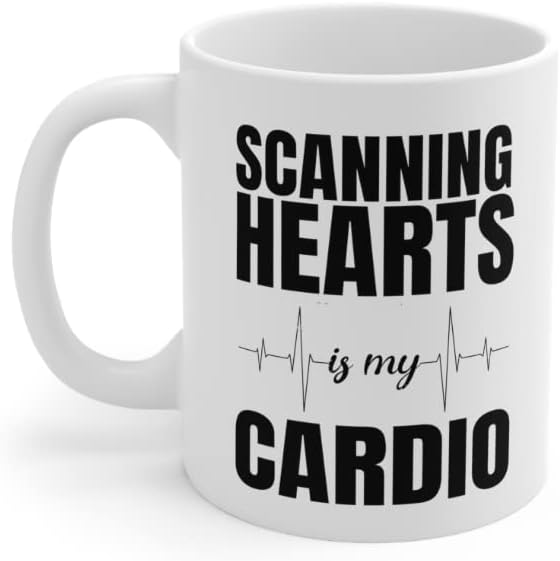Taza de café ecocardiografía ecocardiografía ecografía ecografía ecografista médico ecografista médico RDCS tecnólogo de ultrasonido (11 oz)