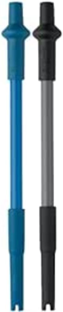 Stay-In-Bottle – Pajitas de silicona reutilizables para botellas BlenderBottle Shaker, color negro y azul (paquete de 2)