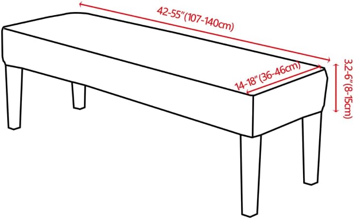 HAOYONG Funda elástica de elastano para asiento de banco de comedor, fundas de cojín rectangulares para banco de piano, protector de muebles para