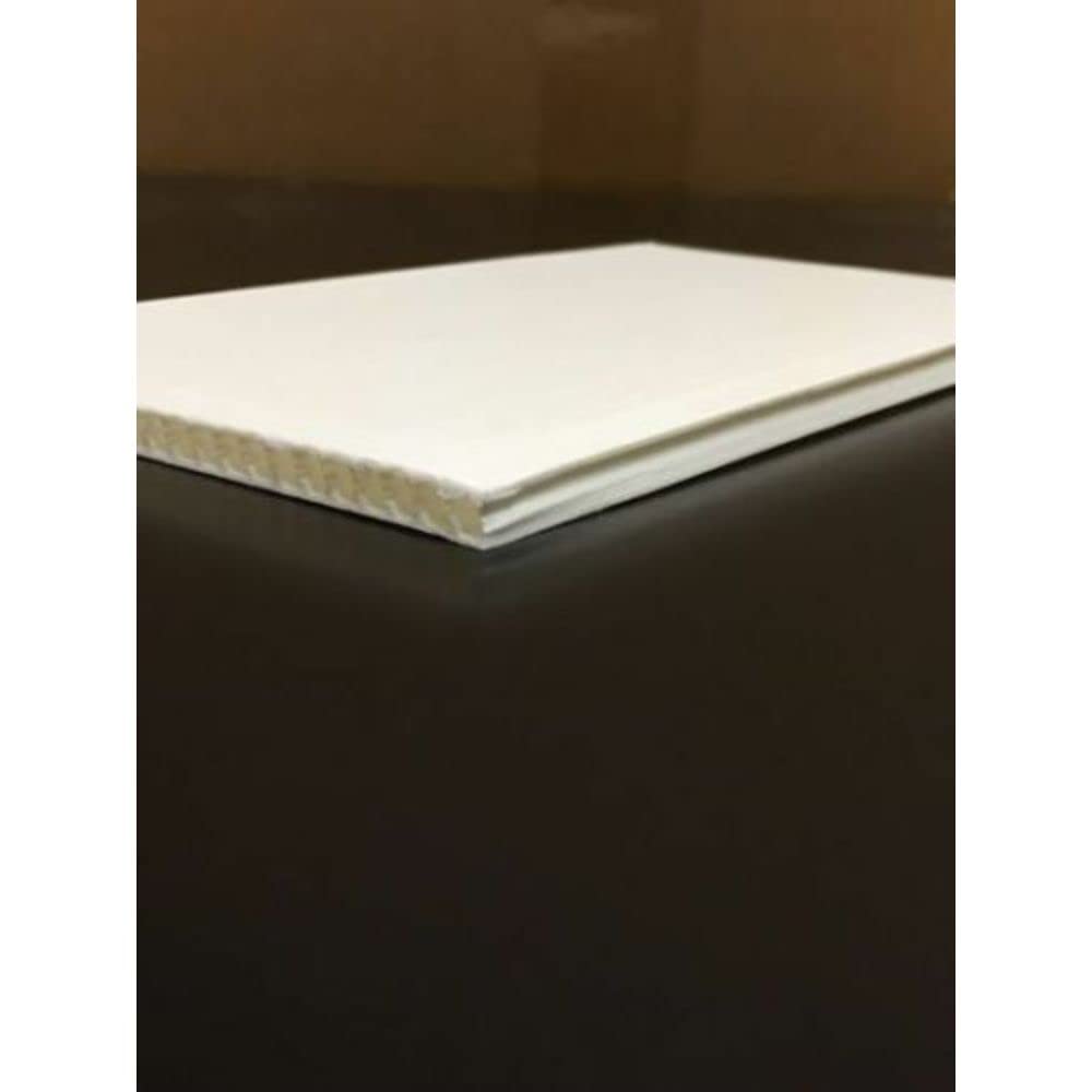 Paquete de 2 láminas de plástico corrugado blanco de 0.394 in, 24 x 48