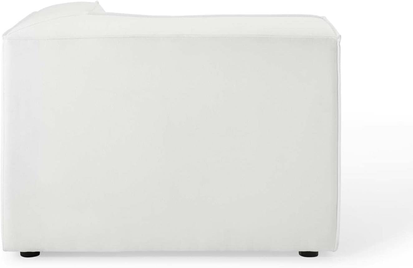 Modway Restore – Silla esquinera de tela tapizada para sofá seccional en color blanco, 40.5 x 40.5 x 28