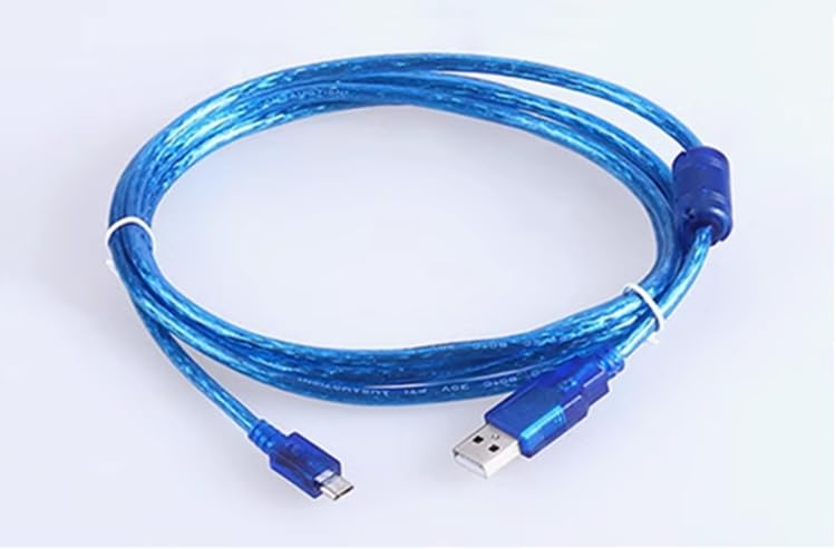 Applicable USB-Micro Programming Cable for Man Machine Touch Panel TK6071 MT6071 MT6051 MT6103iP Download Data Micro Cable Blue Length 3 Meters