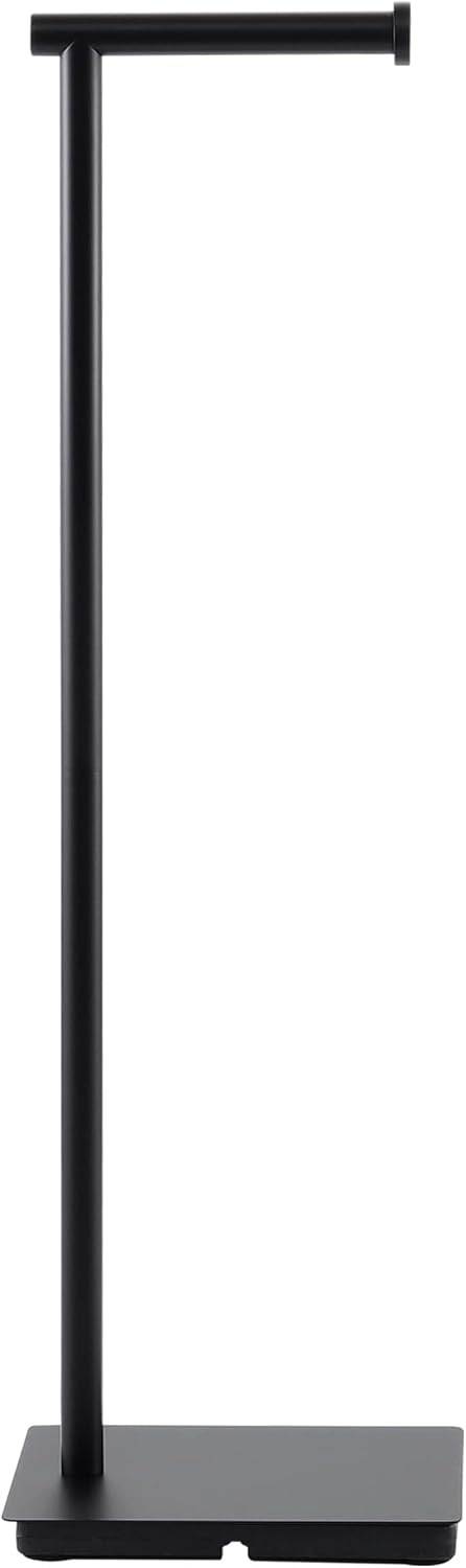 KES Soporte de papel higiénico de 26.2 pulgadas para baño, soporte de papel higiénico de pie libre SUS304 de acero inoxidable negro mate,