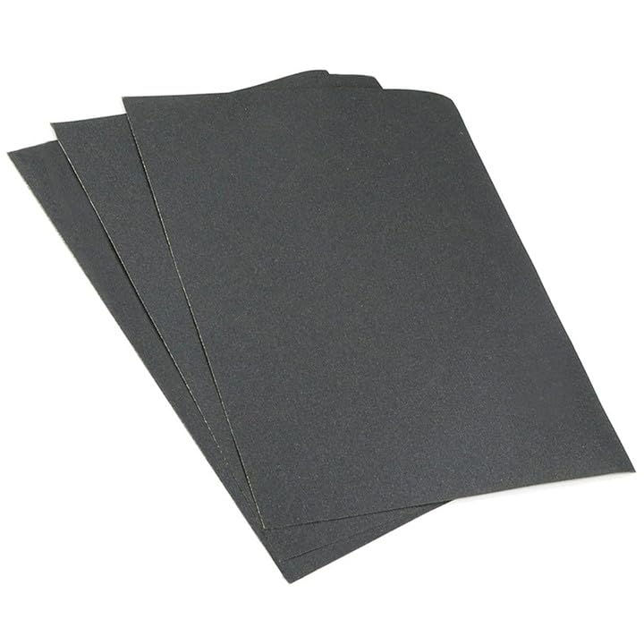 Utoolmart Hojas de lijado de grano 220 hojas de lija de carburo de silicio seco húmedo para muebles de madera, pulido automotriz de metal, 3 piezas