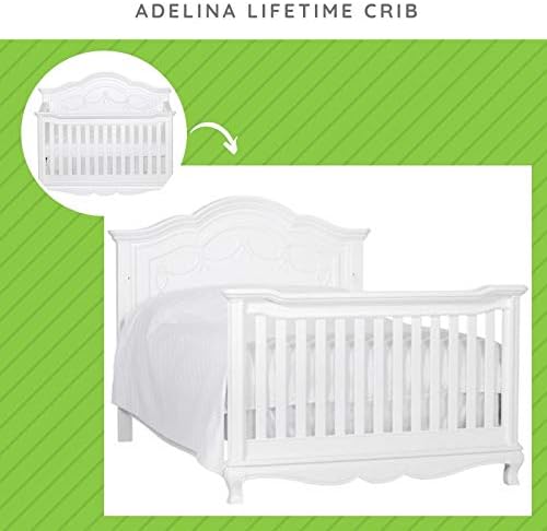 Kit de conversión de tamaño completo Rieles de cama para cunas de caché de bebé  Múltiples acabados disponibles (blanco)