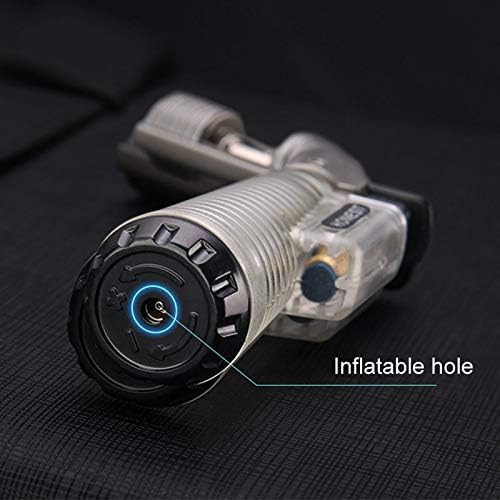 Micro antorcha de arco encendedor de mano recargable de butano con llama ajustable, pistola de llama de metal de soldadura de gas (gas butano no