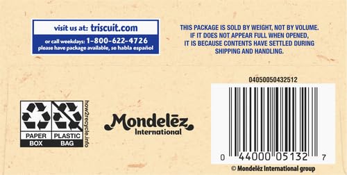 TRISCUIT Galletas, vinagre balsámico y sabor a albahaca, 1 caja (8.5 oz)