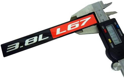 Emblema de aluminio real L67 L67 de 3.8 litros, compatible con Pontiac Buick Holden Chevrolet Chevy Oldsmobile