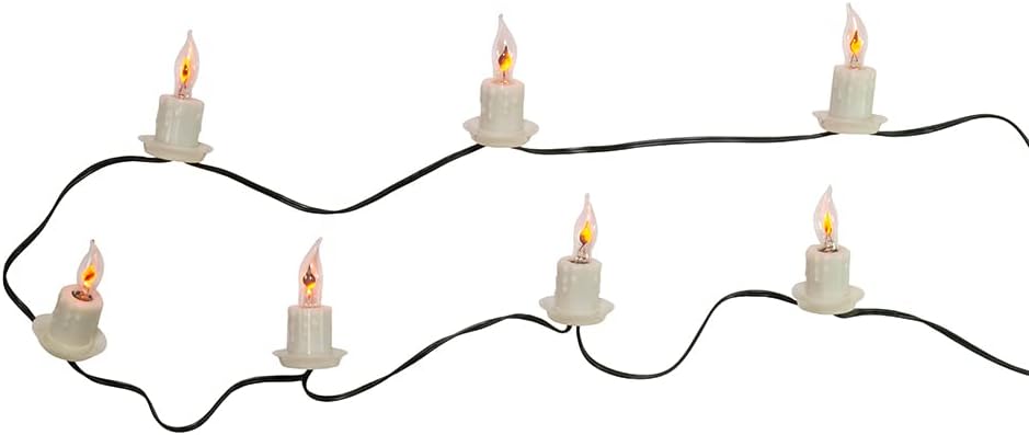 Kurt S. Adler Juego de velas de llama parpadeante C7 de 7 luces