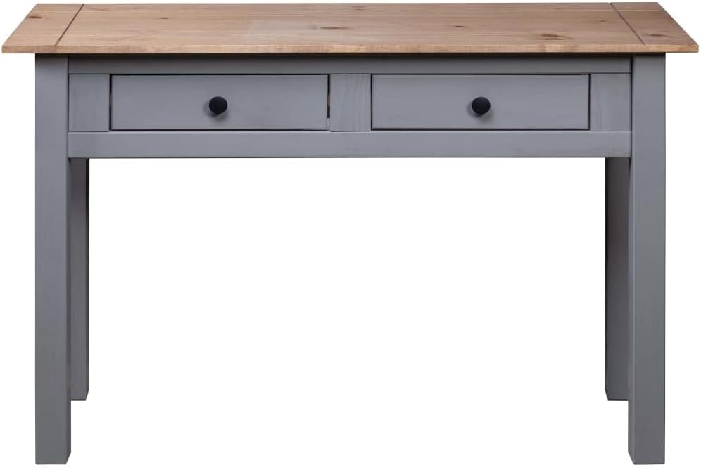 Mesa consola de madera maciza con 2 cajones, mesa auxiliar de madera para sofá, mesa de entrada para sala de estar, pasillo, entrada, madera de pino