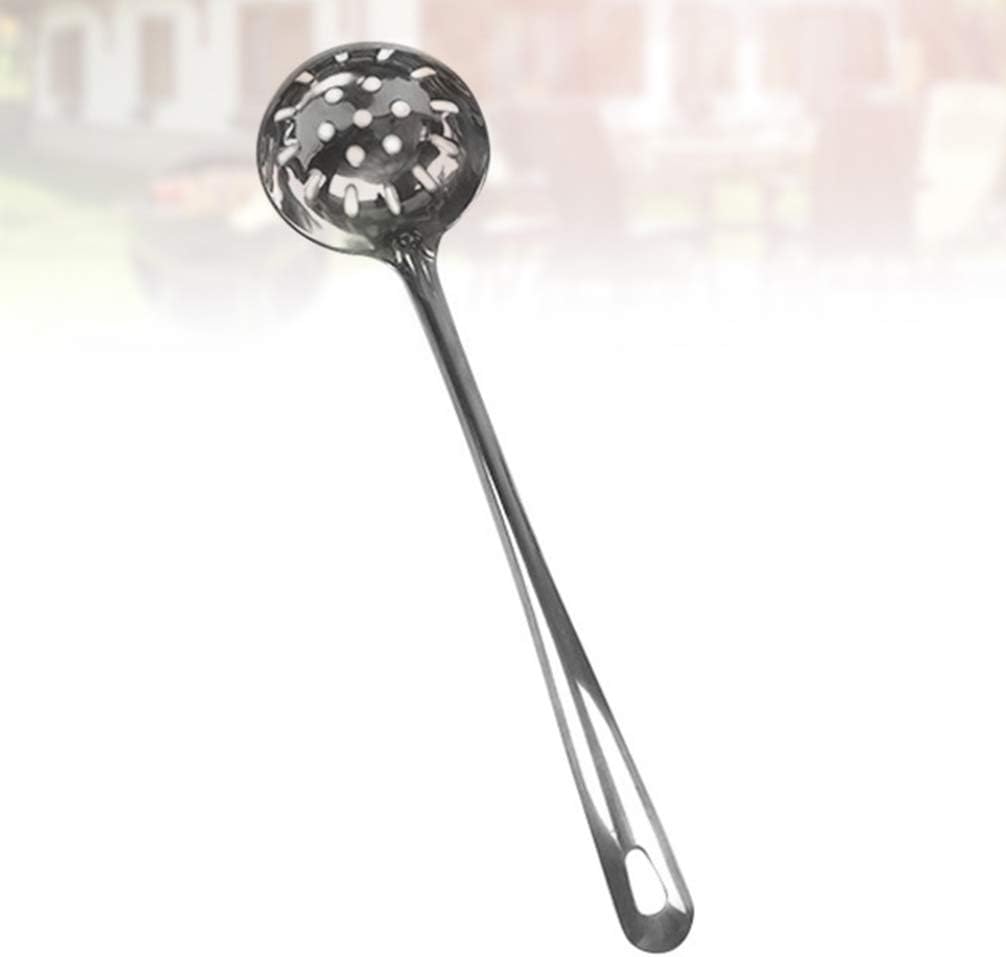 Cabilock Colador de acero inoxidable Skimmer Cocinar Cucharón ranurado Cucharón de sopa Cuchara de acero inoxidable Cuchara de servir alimentos