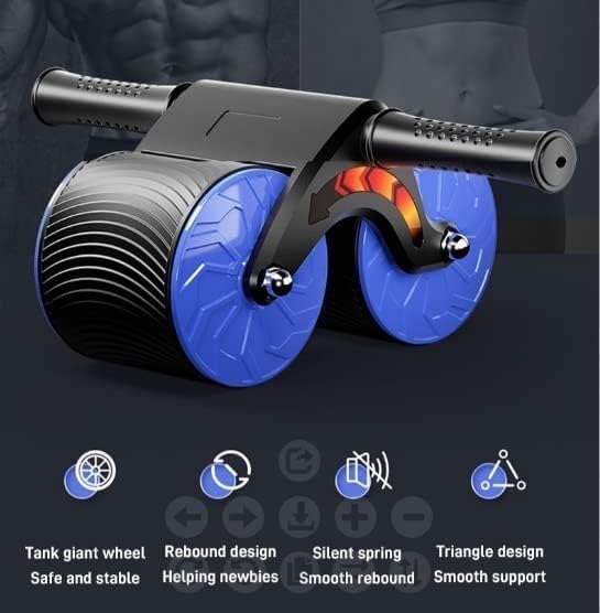 Automatic Rebound Aabdominal Wheel,2023 New Automatic Rebound Fitness Belly Wheel With Knee Mat,Free gift15kg dumbbellsAutomatic Rebound Abdominal