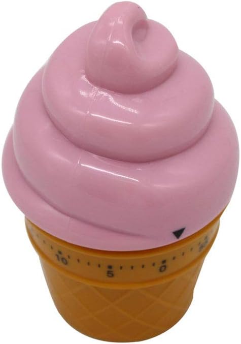 Temporizador mecánico manual Helado Modelo Temporizadores 60 Minutos Cocina Temporizador Reloj Fuerte Alarma Contadores (blanco)