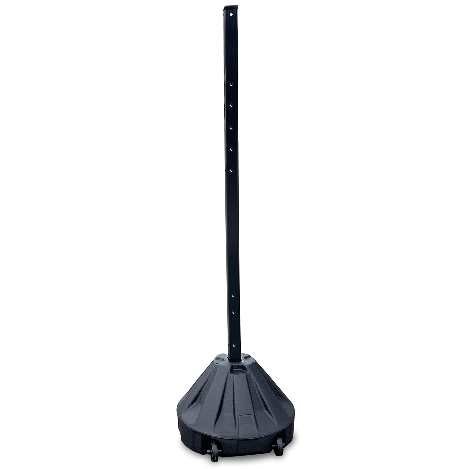 SmartSign Soporte portátil de 5.25 pies con poste y base con ruedas de 1.5 pies, plástico reforzado, negro, juego de 1