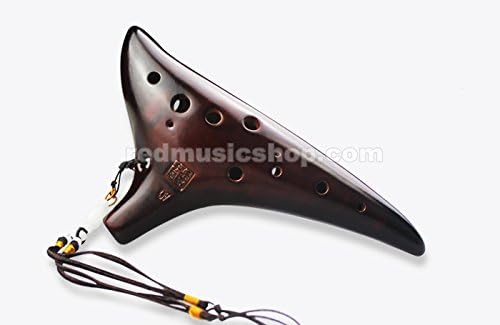 Flauta de cerámica Ocarina clásica de 12 agujeros (llave C (soprano)