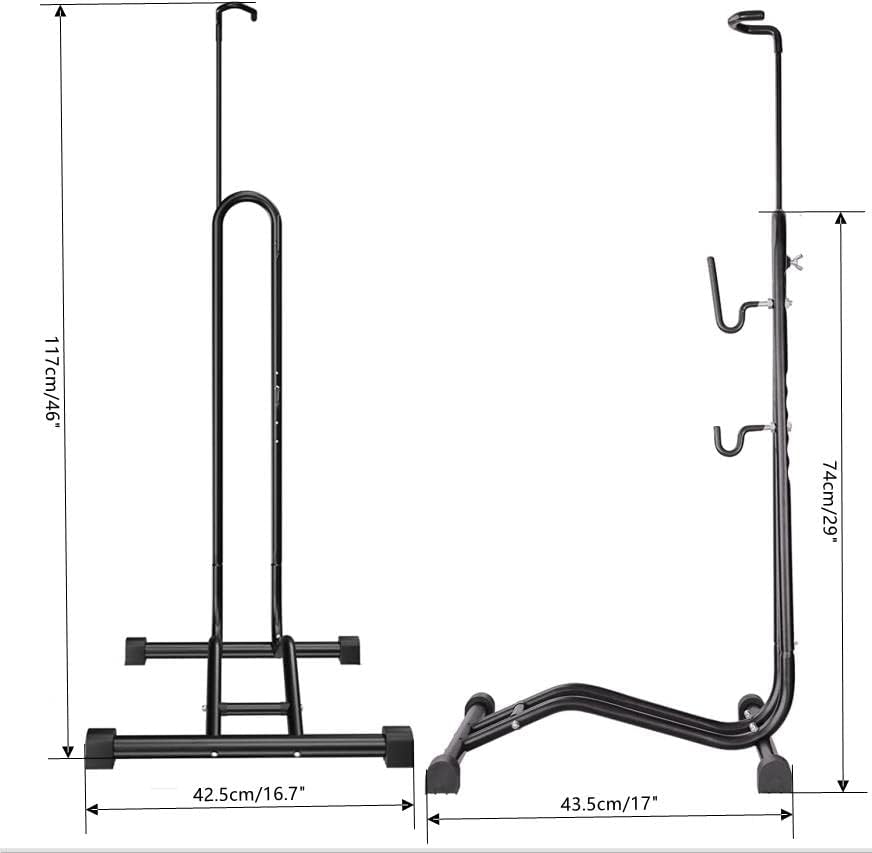 Bicycle Parking Stand, Premium Quality Vertical & Horizontal Adjustable Bicycle Floor Parking Rack, Fat Bike Stand