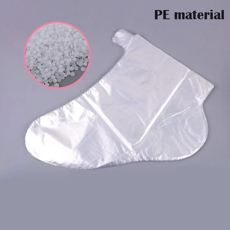 Revestimientos de baño de parafina para la cubierta desechable de plástico del pie, 100 unidades de bolsas de pie de tratamiento de cera
