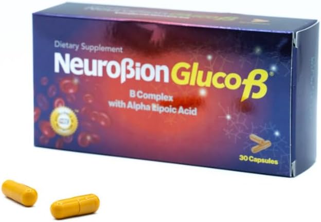 Neurobion Gluco B con Acido Alfa Lipoico Suplemento Dietético Complejo B con Ácido Alfa Lipoico, Complejo B 30 Cápsulas