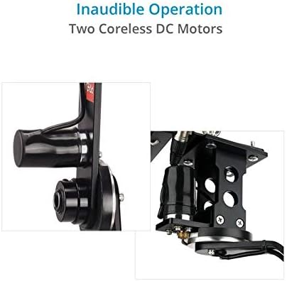 PROAIM Cabezal de inclinación panorámica motorizado junior de 2 ejes con control de palanca de mando de 12 V para cámara DSLR Jib Crane. Movimientos