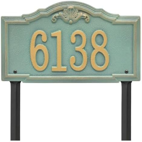 Comfort House Letrero de dirección personalizado para patio con estacas de césped, placa de metal para dirección fabricada en Estados Unidos