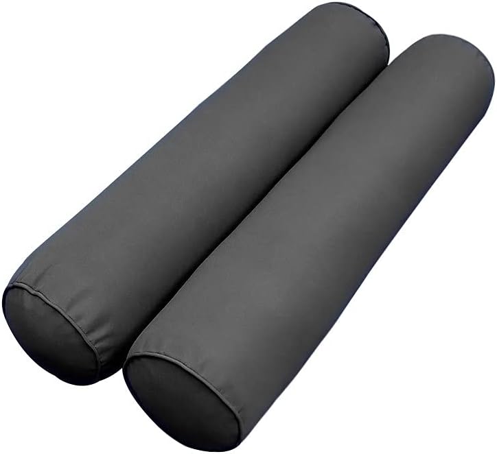 DBM IMPORTS *Solo funda*-Estilo 6 fundas de almohada para colchón de sofá cama al aire libre con ribete de tubería tamaño individual XL – AD003