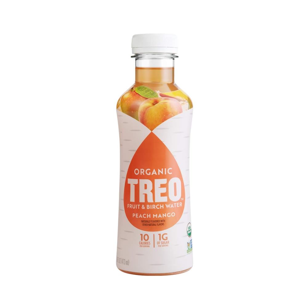 TREO Infusión de agua de abedul orgánica, paquete variado, USDA orgánico, proyecto verificado sin OMG, vegano, sin gluten, 10 calorías y 0.04 oz de