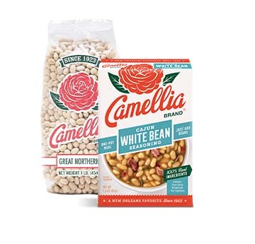 Camellia Brand Condimento de frijoles secos del norte y frijoles blancos (juego de 2)