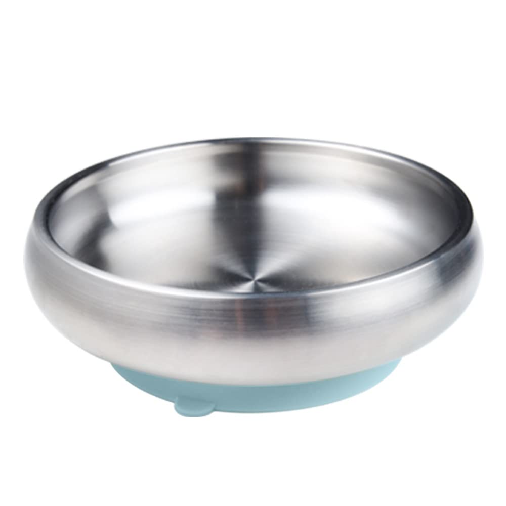x Little.b Cuenco para cereales de acero inoxidable 1810 de doble pared con base de succión  20 onzas  20.3 fl oz (morado)