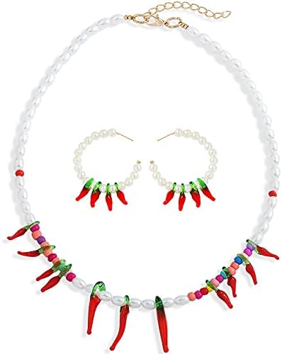50 dijes de cristal para alimentos vegetales, cuentas de lámpara, chile rojo, colgante, cuentas colgantes para joyería, pulseras, collares, llaveros