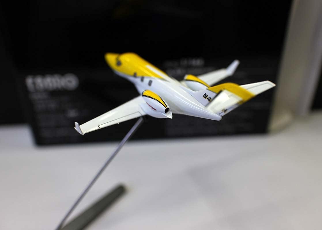 Ebbro para Hondajet Private Business Jet Yellow 1144 fundido a presión Avión Modelo Avión