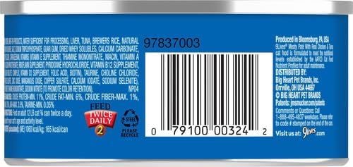9Lives Meaty Paté With Real Chicken & Tuna Wet Cat Food, 5.5 Ounce Can (Pack of 24)
