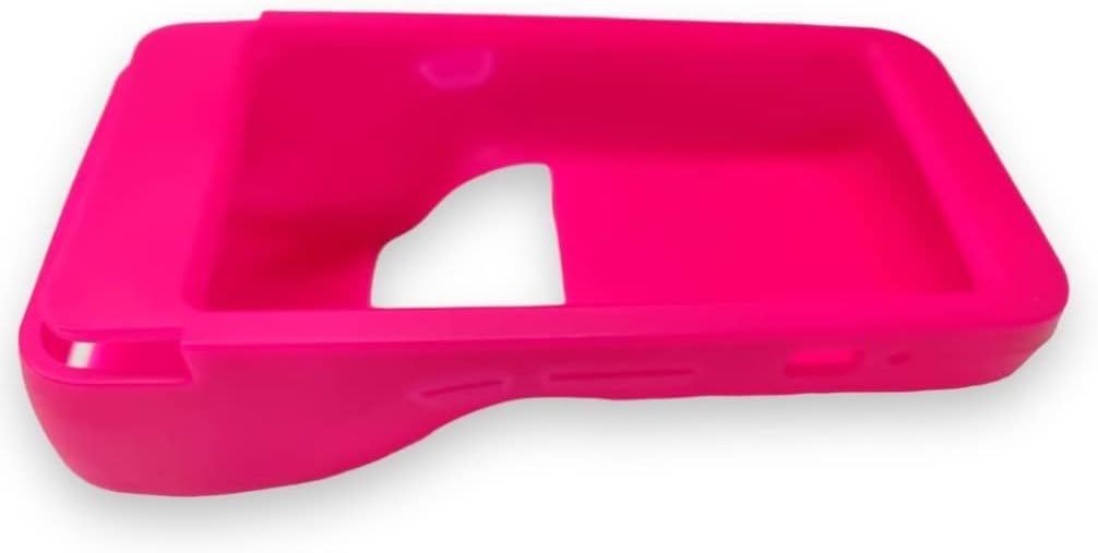 Comaptible Funda de silicona para Pax PRO A920 – Dispositivo con código de barras (rosa)