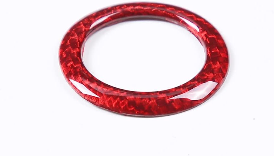Anillo protector decorativo para interruptor de motor de arranque de encendido de automóvil, borde de fibra de carbono real, apto para Toyota Supra