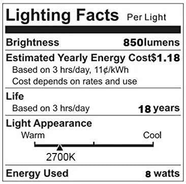 XININSUN Bombillas LED esmeriladas T10, color blanco cálido 2700 K, bombillas LED T10 regulables, equivalente a 60-75 W, bombillas tubulares LED de