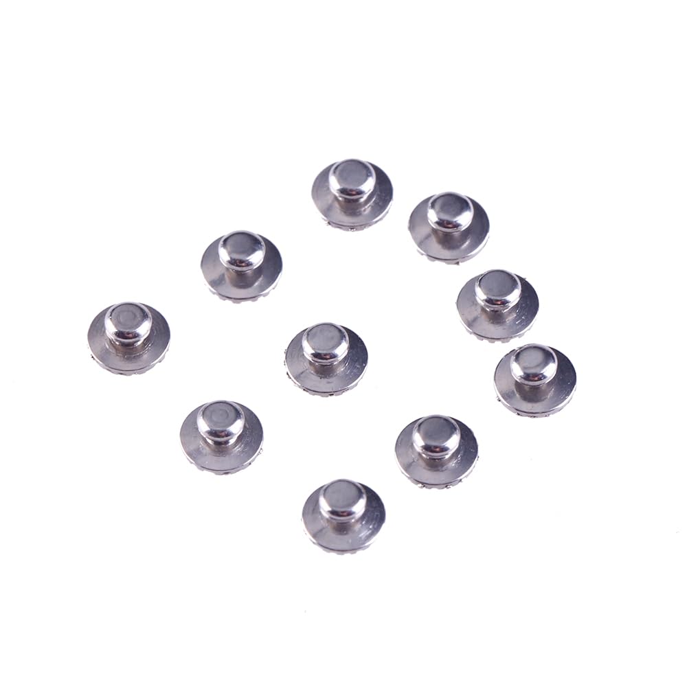 Angzhili 50pcs5Bag Botones Lingües Dentales Base Redonda, Monoblock, Materiales Dentales de Ortodoncia