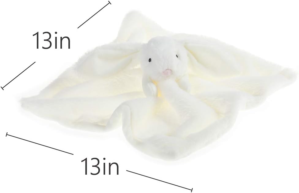 Apricot Lamb Manta de seguridad de conejo color crema, manta de seguridad para guardería, manta de personaje de lujo para acurrucarse para bebé