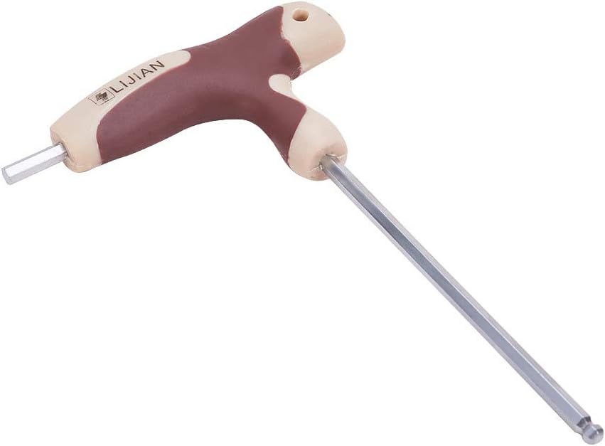 Llaves hexagonales con mango en T, llave hexagonal de brazo largo métrico de 0.157 in, herramienta de mano Allen para kit de reparación de