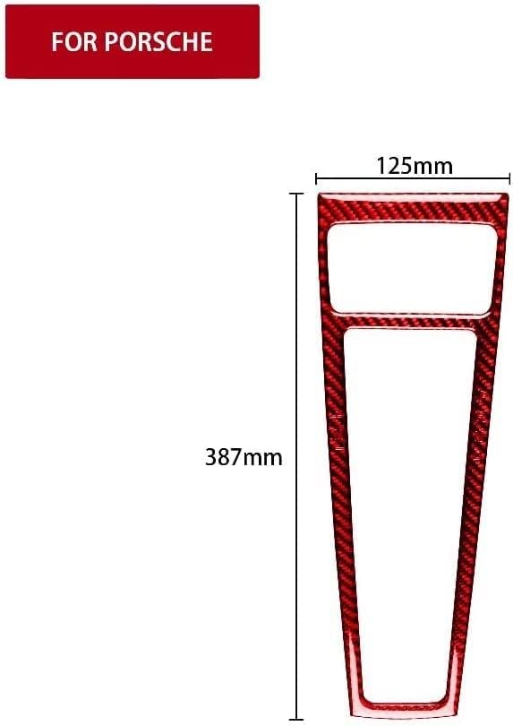 Accesorios interiores de automóvil de fibra de carbono para el interior del automóvil, ajuste de la cubierta del panel de la palanca de cambios