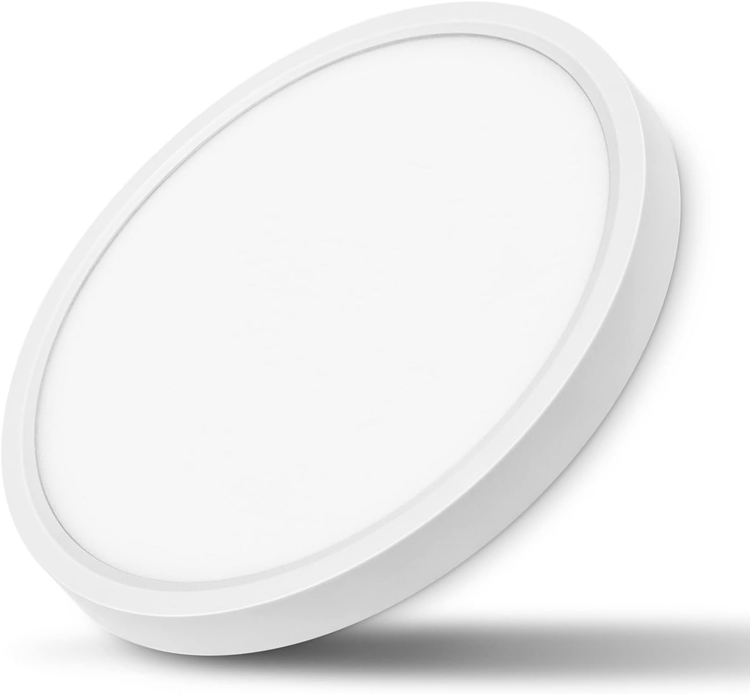 Lámpara de techo LED de montaje empotrado, súper delgada de 7 pulgadas, luz de techo LED de 6500 K para dormitorio, sala de estar, comedor