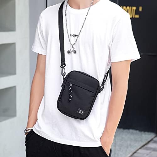 RchleaKry Mini bolsa cruzada para hombre, 7.4 x 5.3 pulgadas, bolsa de pasaporte de viaje para teléfono, bolsa para el cuello, bolsa de hombro