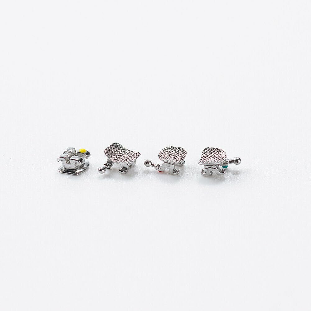 EASYTODENTA Soportes dentales de metal de ortodoncia mini soporte de dientes (ROTH 022 3.4.5 con ganchos)