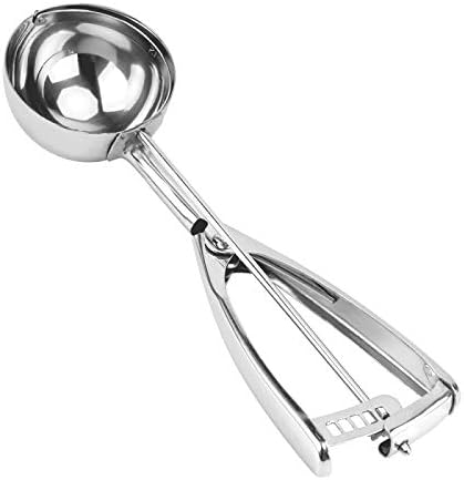 Cuchara para galletas de acero inoxidable 188 para hornear – Tamaño grande – Cuchara para masa de galletas duradera – 4 cucharas
